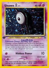 Unown [A] (14) - Neo Discovery (N2) #14/75 - Holo Rare Pokémon Trading Card