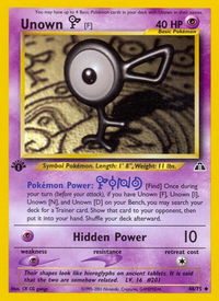 Unown [F] - Neo Discovery (N2) #48/75 - Uncommon Pokémon Trading Card