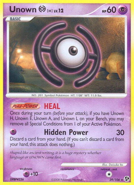Unown [H] - Great Encounters Pokémon trading card