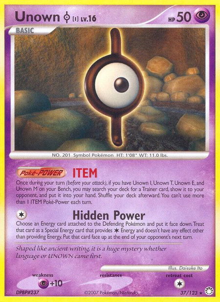 Unown [I] - Mysterious Treasures Pokémon trading card