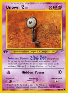 Unown [L] - Neo Destiny (N4) #086/105 - Common Pokémon Trading Card