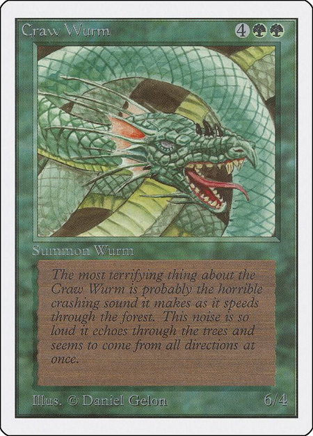 Craw Wurm - Unlimited Edition Magic: The Gathering trading card