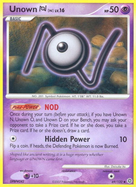 Unown [N] - Secret Wonders Pokémon trading card