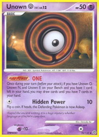 Unown [O] - Secret Wonders (SW) #70/132 - Uncommon Pokémon Trading Card