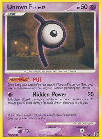Unown [P] - Majestic Dawn (MD) #33/100 - Rare Pokémon Trading Card