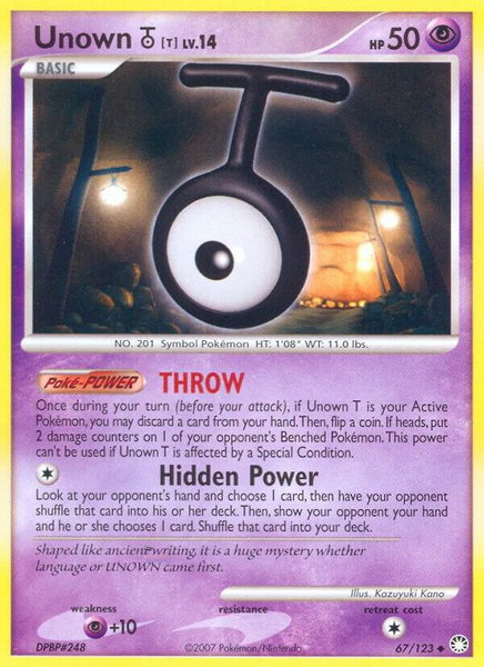 Unown [T] - Mysterious Treasures Pokémon trading card