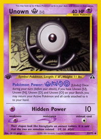 Unown [U] - Neo Discovery (N2) #51/75 - Uncommon Pokémon Trading Card