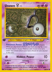 Unown [V] - Neo Destiny (N4) #089/105 - Common Pokémon Trading Card