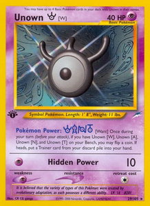 Unown [W] - Neo Destiny (N4) #029/105 - Rare Pokémon Trading Card