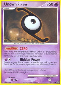 Unown [Z] - Secret Wonders (SW) #72/132 - Uncommon Pokémon Trading Card