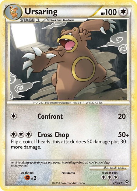 Ursaring - Unleashed Pokémon trading card