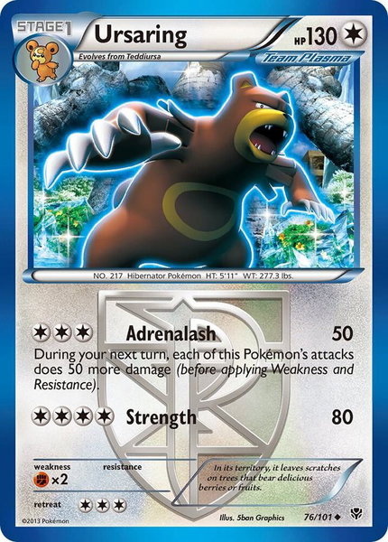 Ursaring (Team Plasma) trading card from Plasma Blast Ursaring (Team Plasma) - Plasma Blast Pokémon trading card