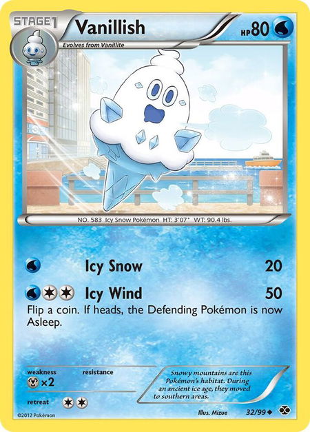 Vanillish trading card from Next Destinies Vanillish - Next Destinies Pokémon trading card