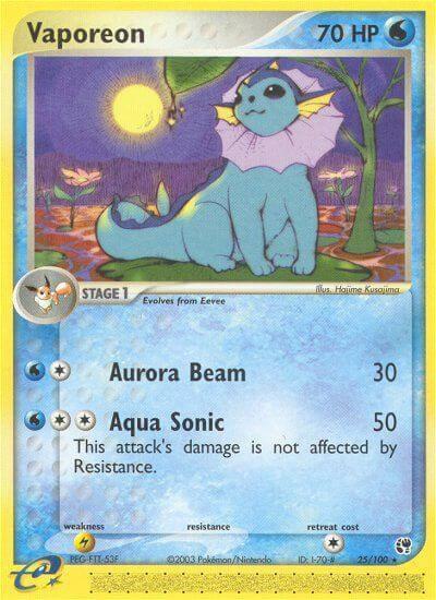 Vaporeon - Sandstorm Pokémon trading card