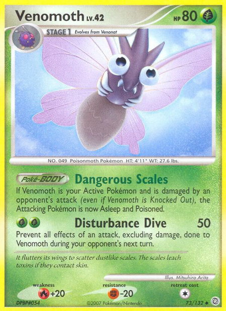 Venomoth - Secret Wonders Pokémon trading card