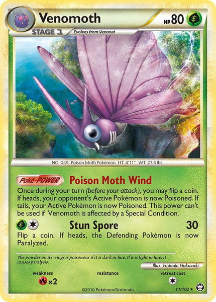 Venomoth - Triumphant Pokémon trading card
