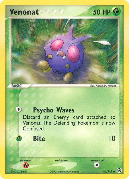 Venonat - FireRed & LeafGreen Pokémon trading card