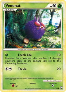 Venonat - Triumphant (TM) #81/102 - Common Pokémon Trading Card