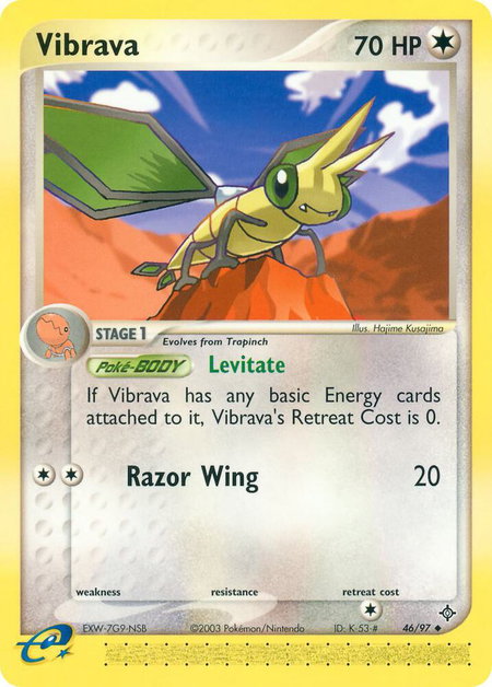 Vibrava - 46/97 trading card from Dragon Vibrava - 46/97 - Dragon Pokémon trading card