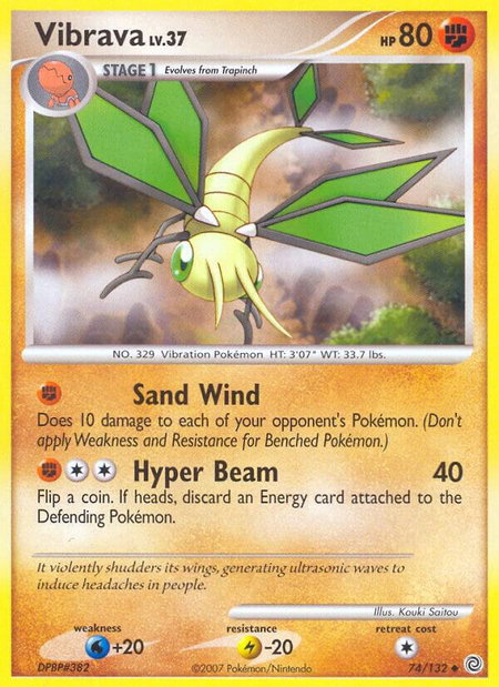 Vibrava - Secret Wonders Pokémon trading card