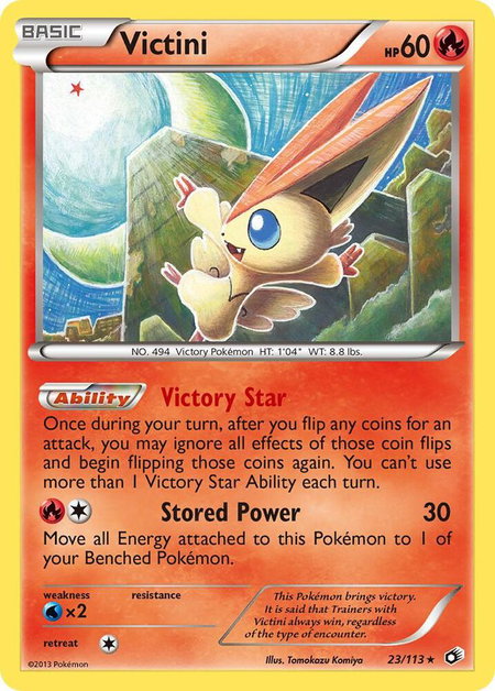 Victini trading card from Legendary Treasures Victini - Legendary Treasures Pokémon trading card