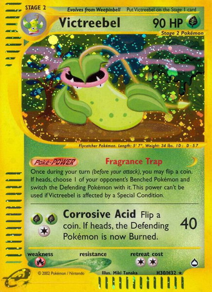 Victreebel (H30) trading card from Aquapolis Victreebel (H30) - Aquapolis Pokémon trading card