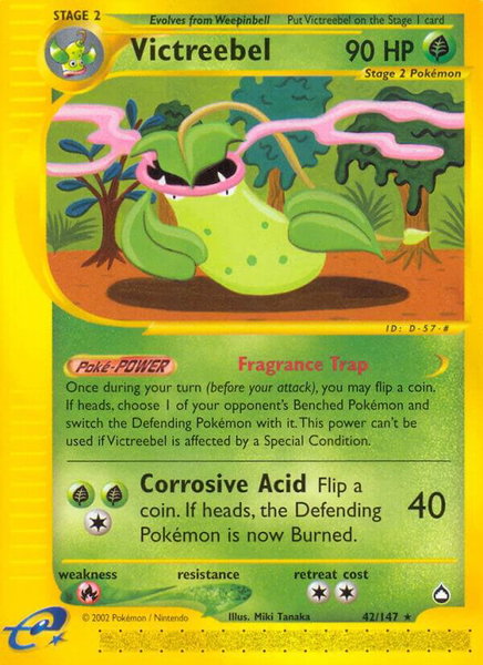 Victreebel trading card from Aquapolis Victreebel - Aquapolis Pokémon trading card