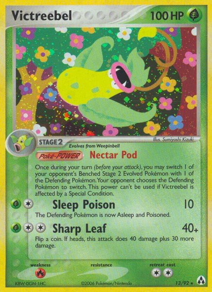 Victreebel trading card from Legend Maker Victreebel - Legend Maker Pokémon trading card