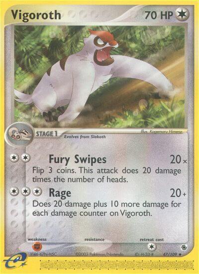 Vigoroth - Ruby and Sapphire Pokémon trading card