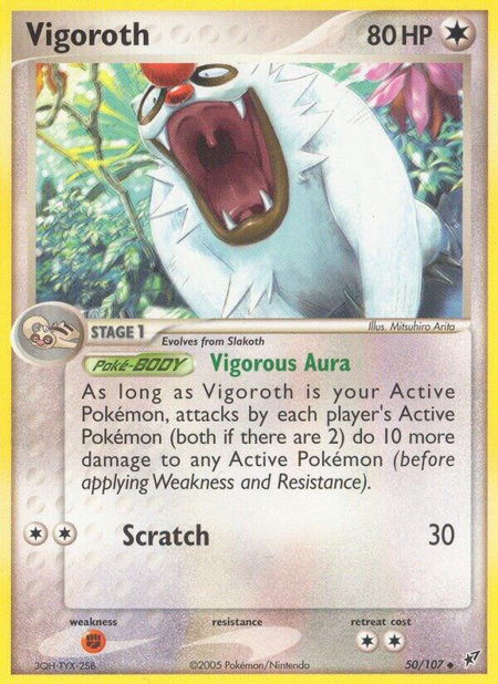 Vigoroth trading card from Deoxys Vigoroth - Deoxys Pokémon trading card