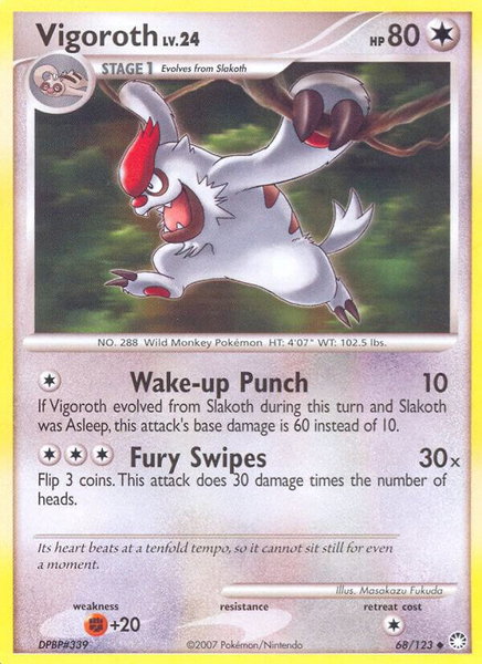 Vigoroth - Mysterious Treasures Pokémon trading card