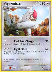 Vigoroth - Platinum (PL) #64/127 - Uncommon Pokémon Trading Card