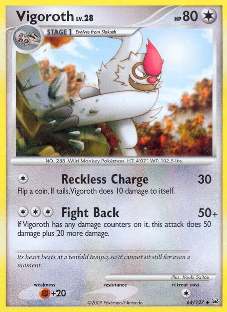 Vigoroth - Platinum Pokémon trading card