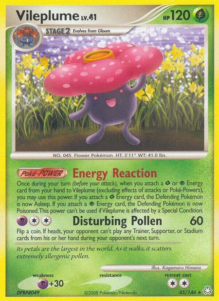 Vileplume - Legends Awakened Pokémon trading card