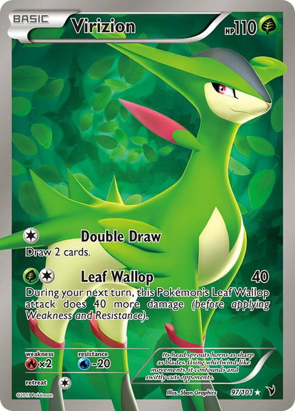 Virizion (Full Art) - Noble Victories Pokémon trading card