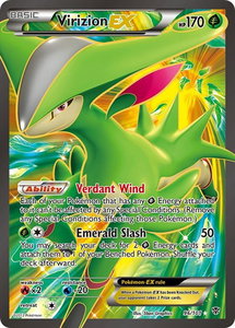 Virizion EX (Full Art) - Plasma Blast (PLB) #96/101 - Ultra Rare Pokémon Trading Card