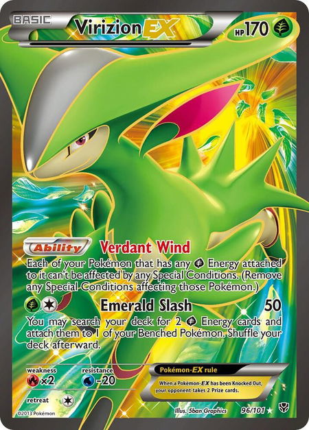 Virizion EX (Full Art) - Plasma Blast Pokémon trading card