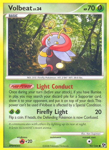 Volbeat - Great Encounters Pokémon trading card