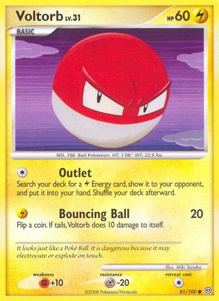 Voltorb (81) trading card from Stormfront Voltorb (81) - Stormfront Pokémon trading card