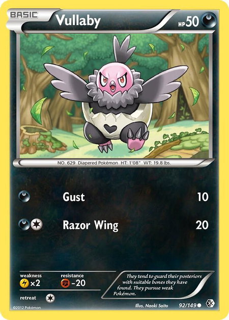 Vullaby - Boundaries Crossed Pokémon trading card