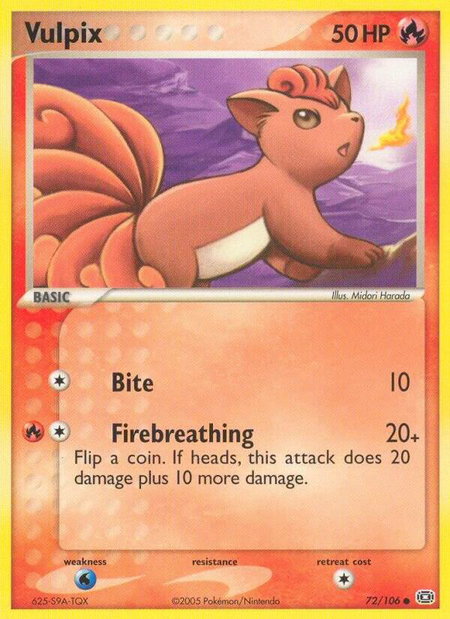 Vulpix - Emerald Pokémon trading card