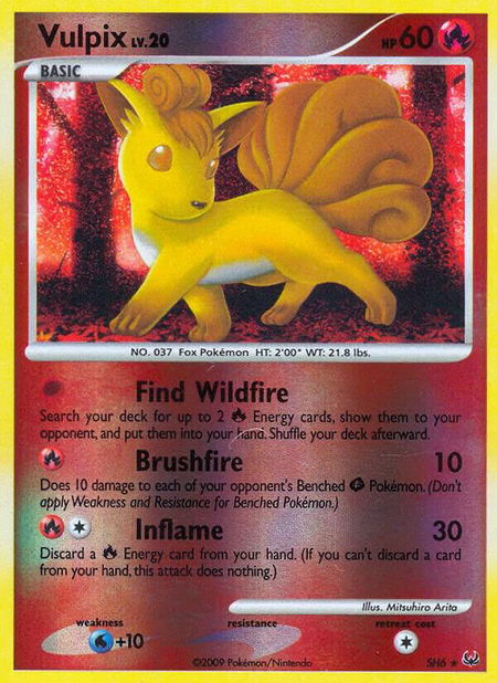Vulpix (Shiny) - Platinum Pokémon trading card
