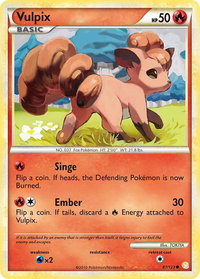 Vulpix - HeartGold SoulSilver (HS) #87/123 - Common Pokémon Trading Card