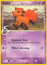 Vulpix (Delta Species) - Dragon Frontiers (DF) #70/101 - Common Pokémon Trading Card