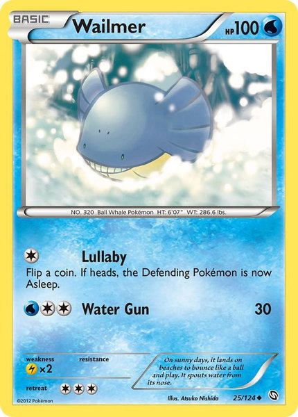 Wailmer trading card from Dragons Exalted Wailmer - Dragons Exalted Pokémon trading card