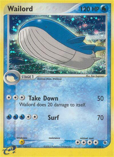 Wailord - Ruby and Sapphire Pokémon trading card