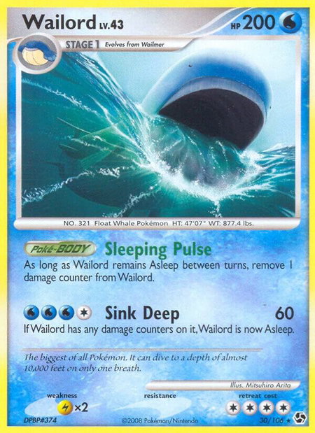 Wailord - Great Encounters Pokémon trading card