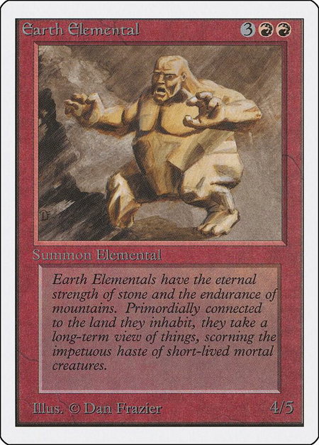 Earth Elemental - Unlimited Edition Magic: The Gathering trading card