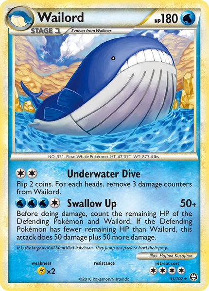 Wailord trading card from Triumphant Wailord - Triumphant Pokémon trading card