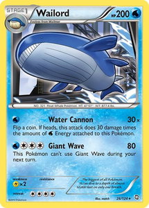 Wailord - Dragons Exalted (DRX) #26/124 - Holo Rare Pokémon Trading Card